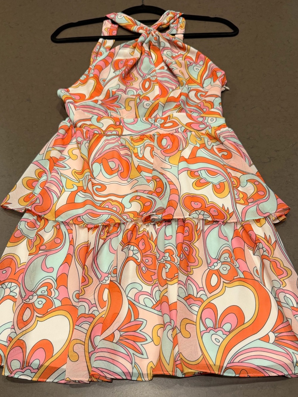 Luxury Knotted Halter Sundress Sz: XS - Picture 3 of 12